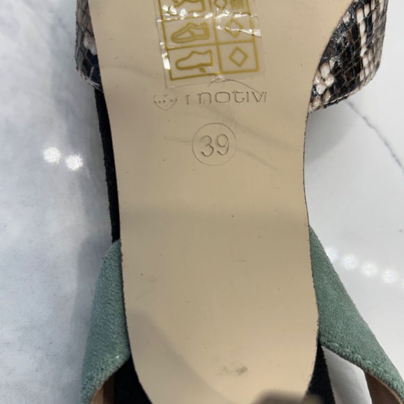 Animal Print Leather and Suede heels size 8 New - Picture 5 of 5